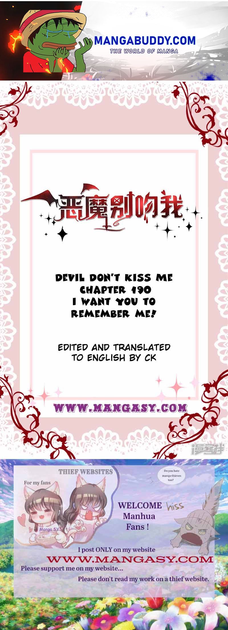 Demon Don’t Kiss Me Chapter 190 - page 1