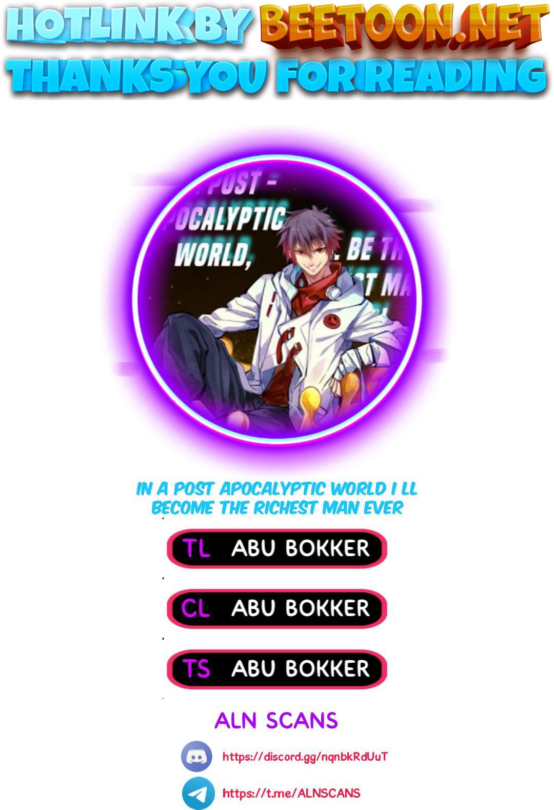 In a post – apocalyptic world, I’ll become the richest man ever! Chapter 30 - page 1