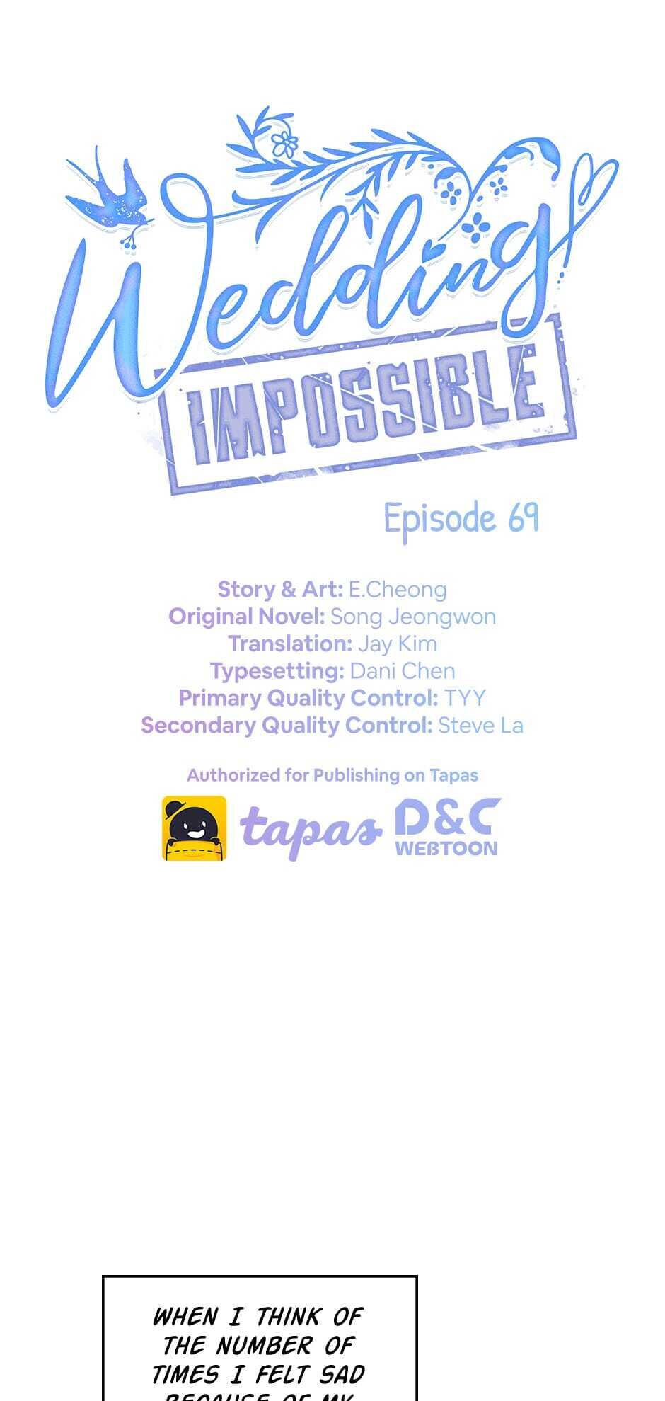 wedding-impossible chapter 69 - page 1