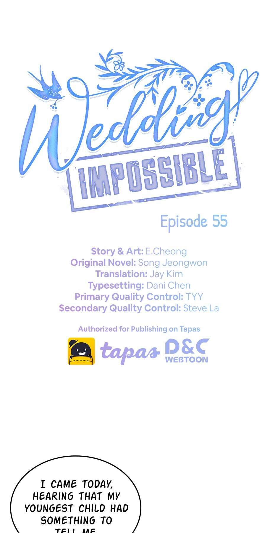 wedding-impossible chapter 55 - page 1