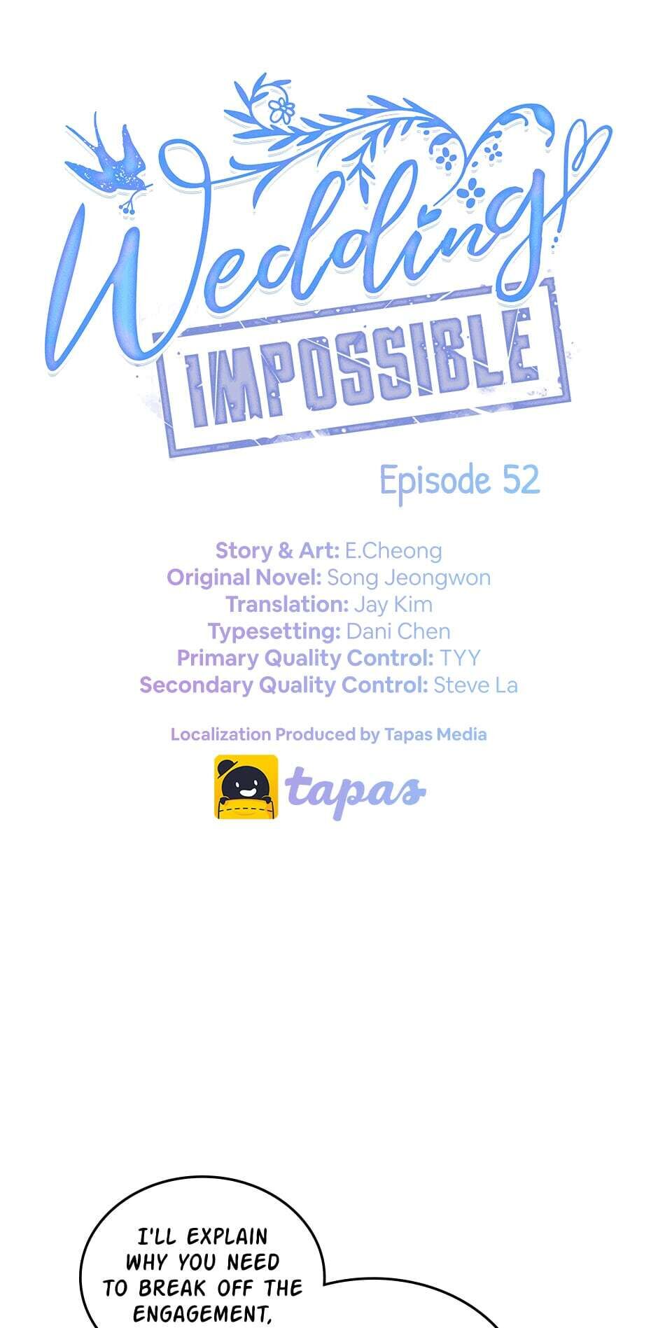 wedding-impossible chapter 52 - page 1