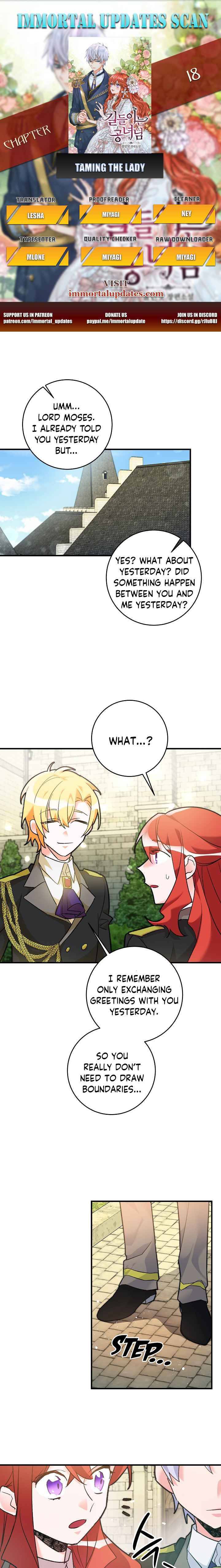 Taming the Lady Chapter 18 - page 1