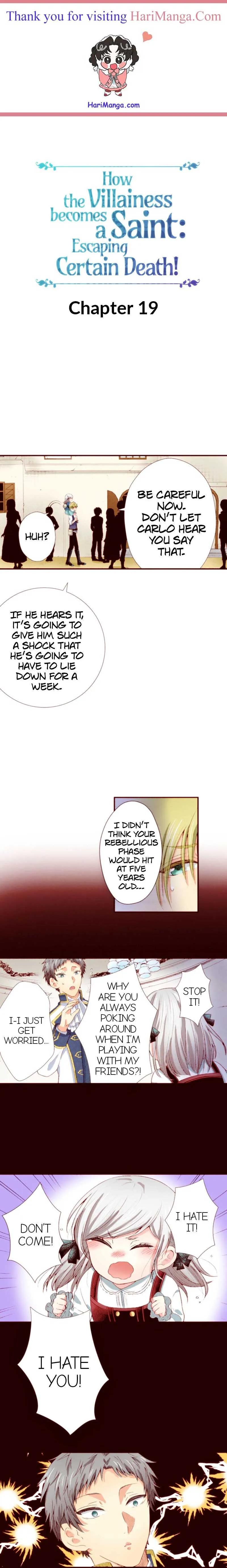 How the Villainess Becomes a Saint: Escaping Certain Death! Chapter 19 - page 1