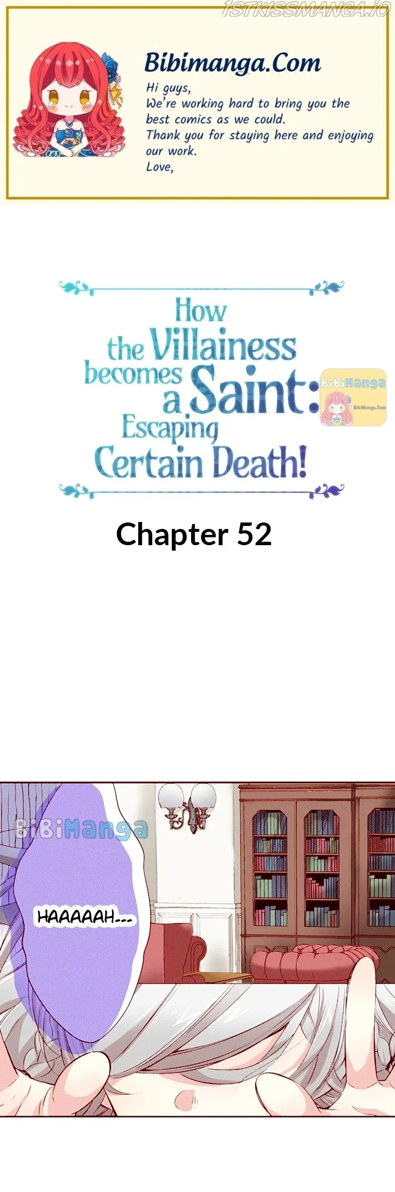 How the Villainess Becomes a Saint: Escaping Certain Death! Chapter 52 - page 1