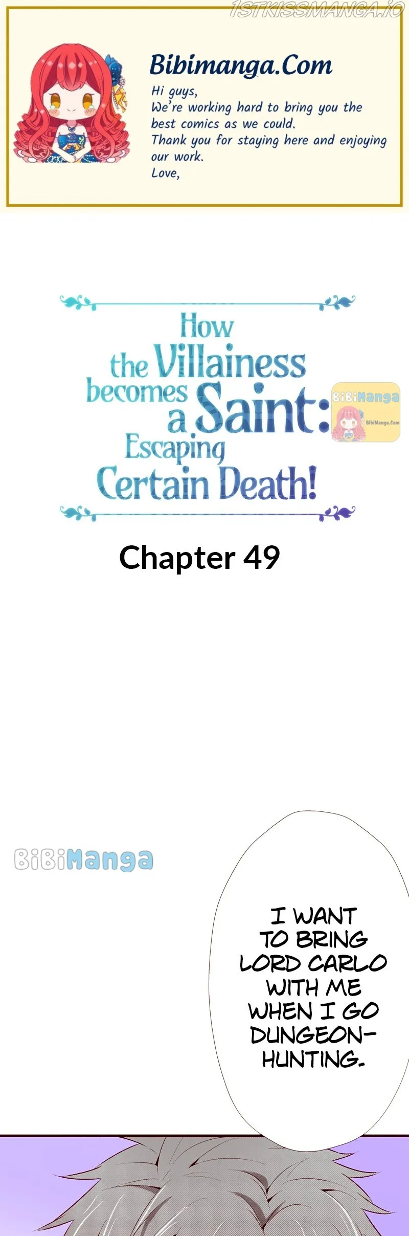 How the Villainess Becomes a Saint: Escaping Certain Death! Chapter 49 - page 1