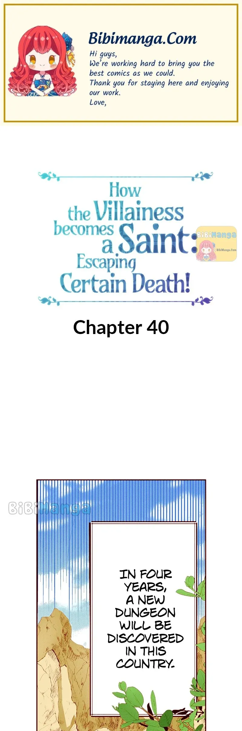 How the Villainess Becomes a Saint: Escaping Certain Death! Chapter 40 - page 1