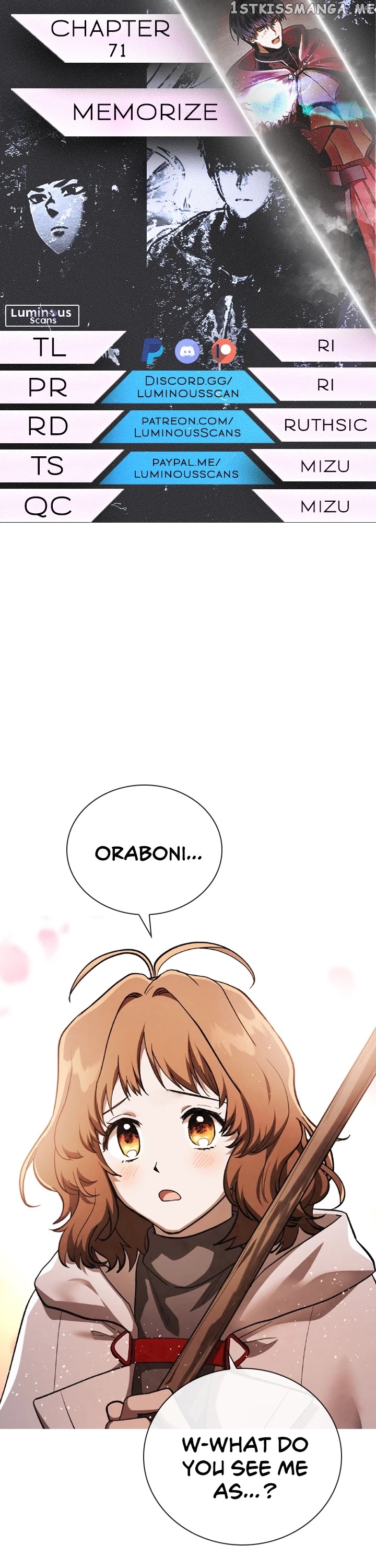 MEMORIZE – Manga chapter 71 - page 1