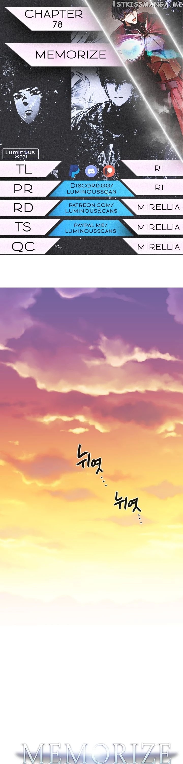 MEMORIZE – Manga chapter 78 - page 1