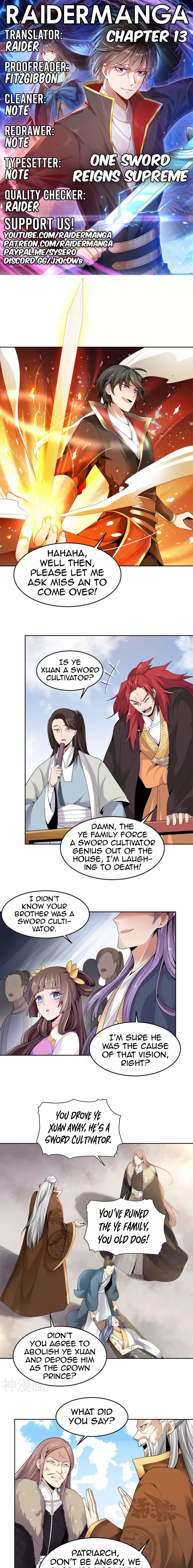 One Sword Reigns Supreme chapter 13 - page 1