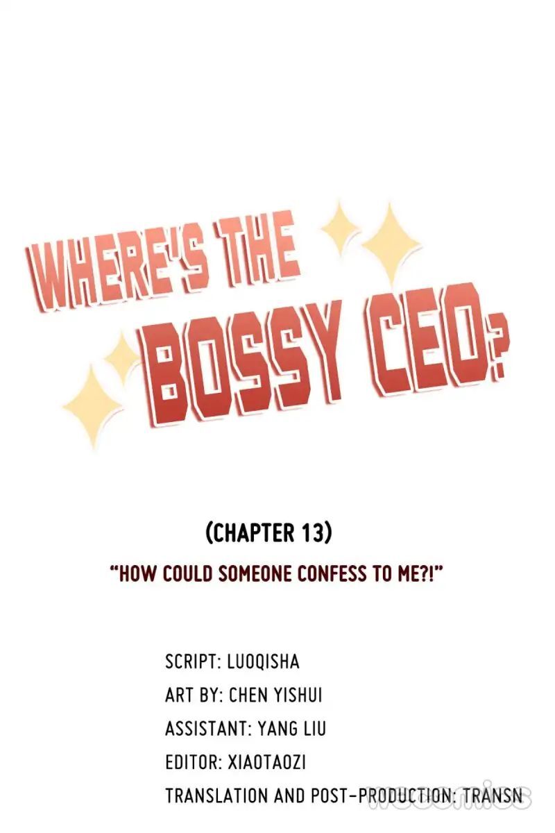 Where’s the Bossy CEO? Chapter 13 - page 1