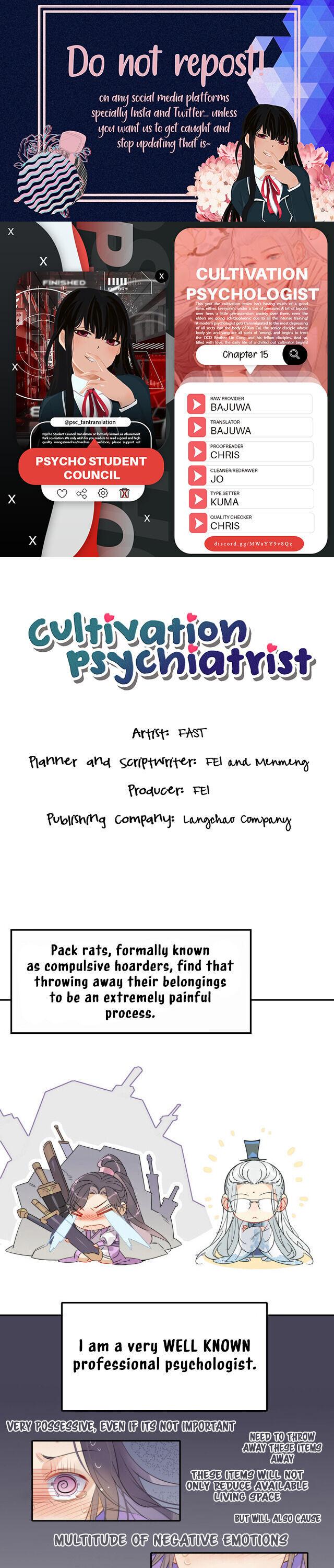 Cultivation Psychologist Chapter 15 - page 1