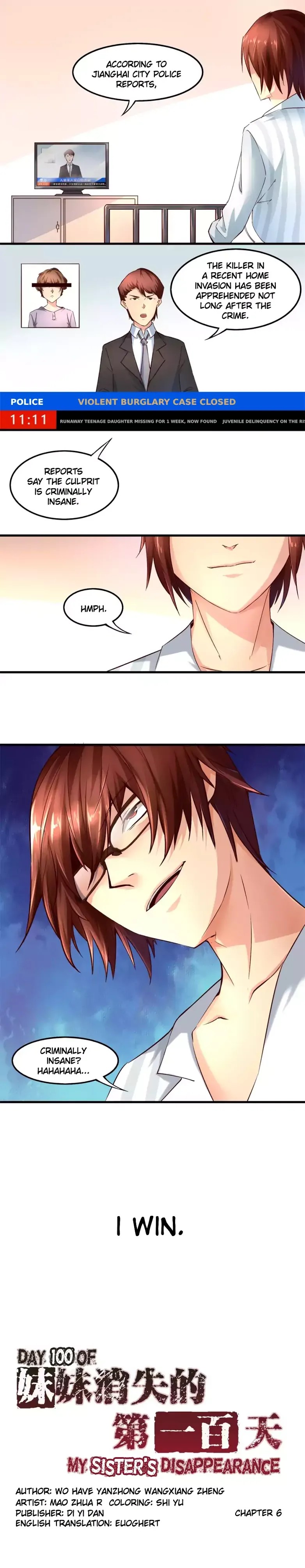 Day 100 of My Sister’s Disappearance chapter 6 - page 1
