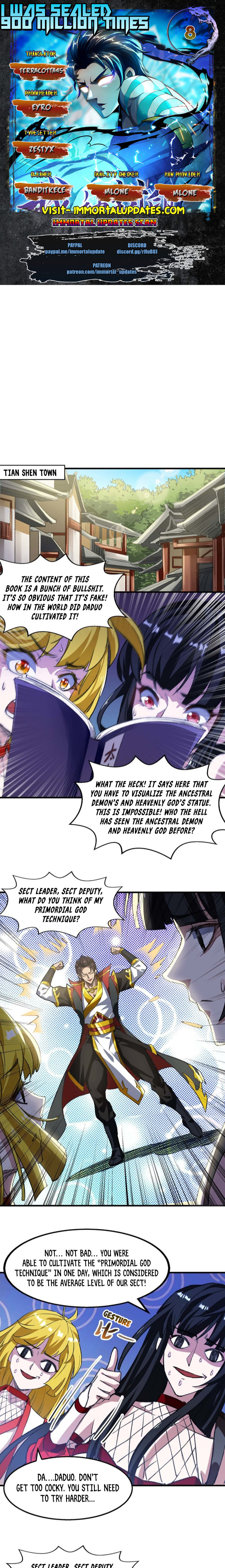 I Was Sealed 900 Million Times Chapter 8 - page 1