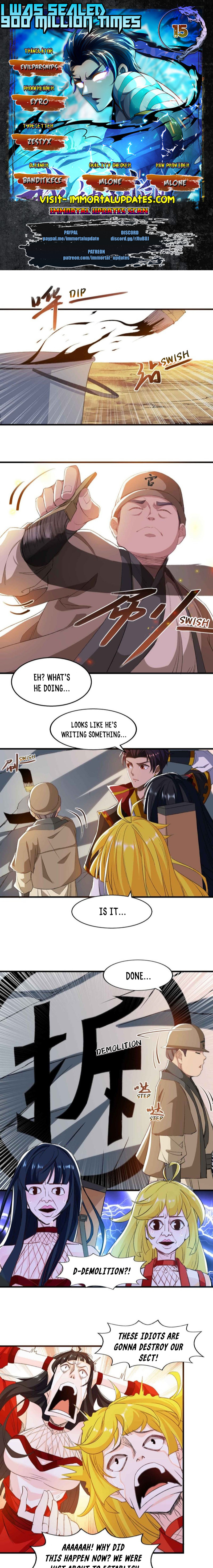 I Was Sealed 900 Million Times Chapter 15 - page 1