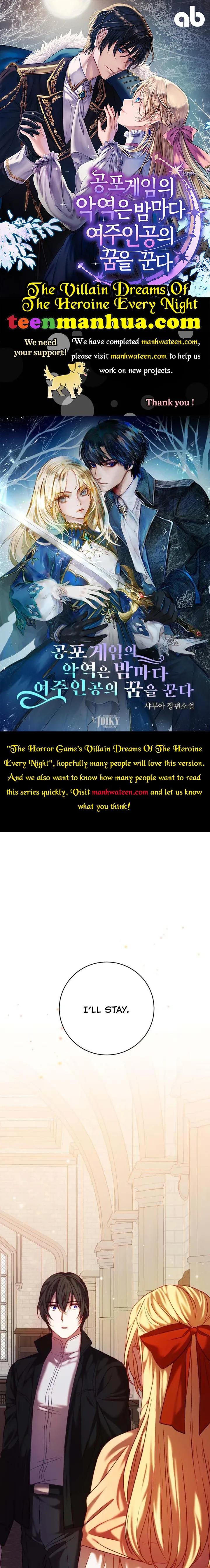 The Villain Dreams Of The Heroine Every Night Chapter 12 - page 1