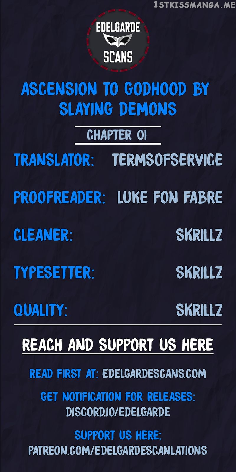 Ascension to Godhood by Slaying Demons Chapter 1 - page 1