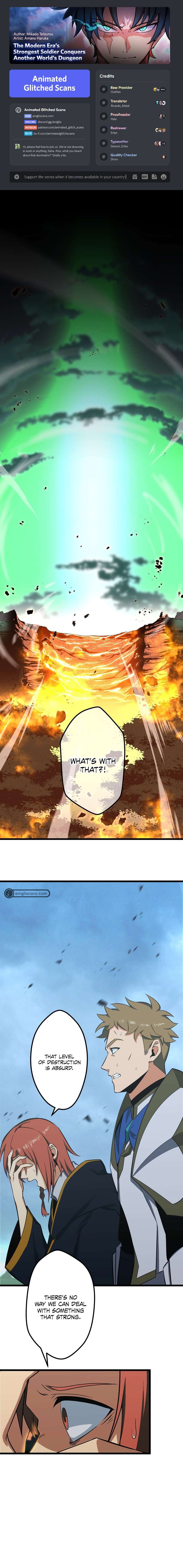 The modern era’s strongest soldier conquers another world’s dungeon Chapter 38 - page 1