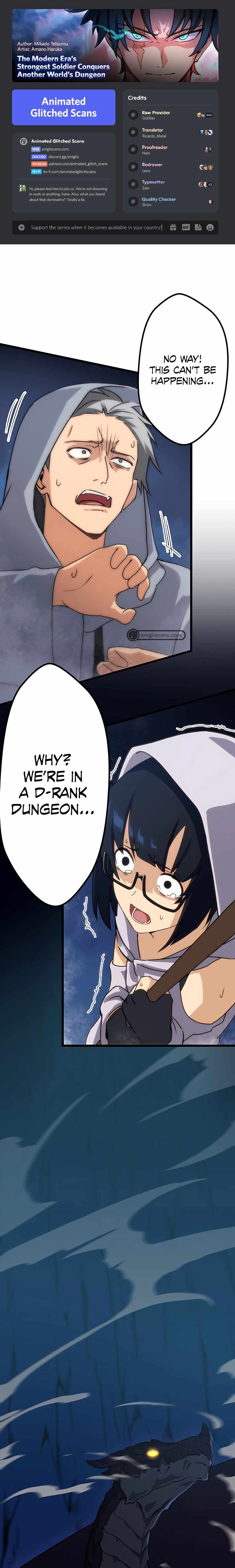The modern era’s strongest soldier conquers another world’s dungeon Chapter 3 - page 1