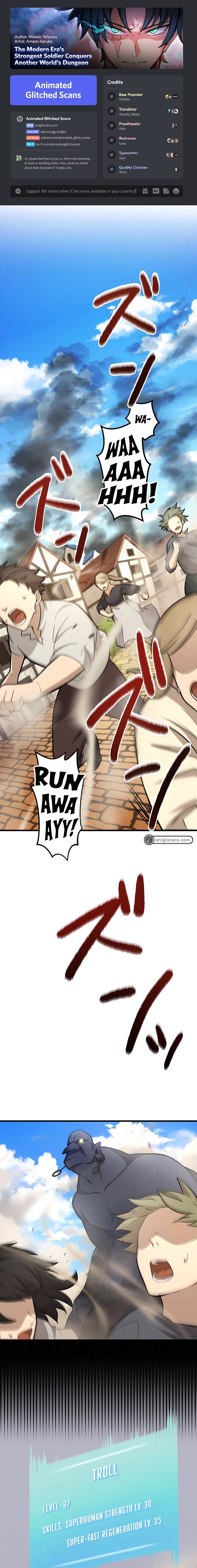 The modern era’s strongest soldier conquers another world’s dungeon Chapter 9 - page 1