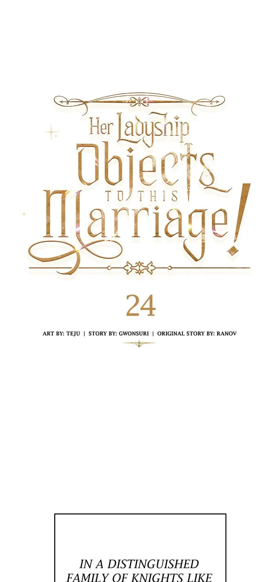Her Ladyship Objects to this Marriage! Chapter 24 - page 1