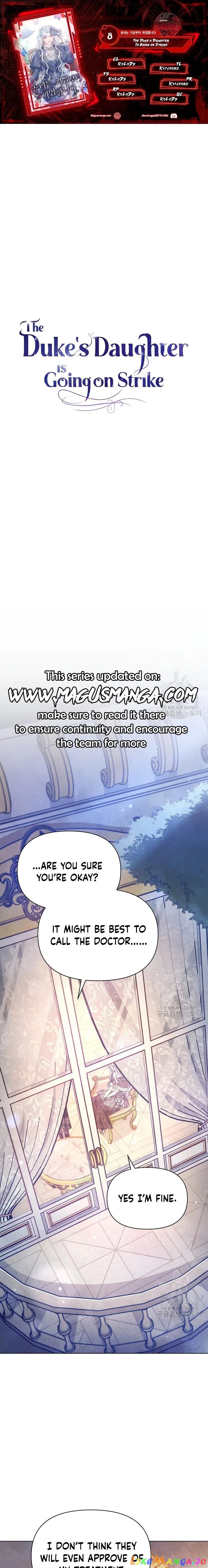 The Duke’s Daughter is Going on Strike Chapter 8 - page 1