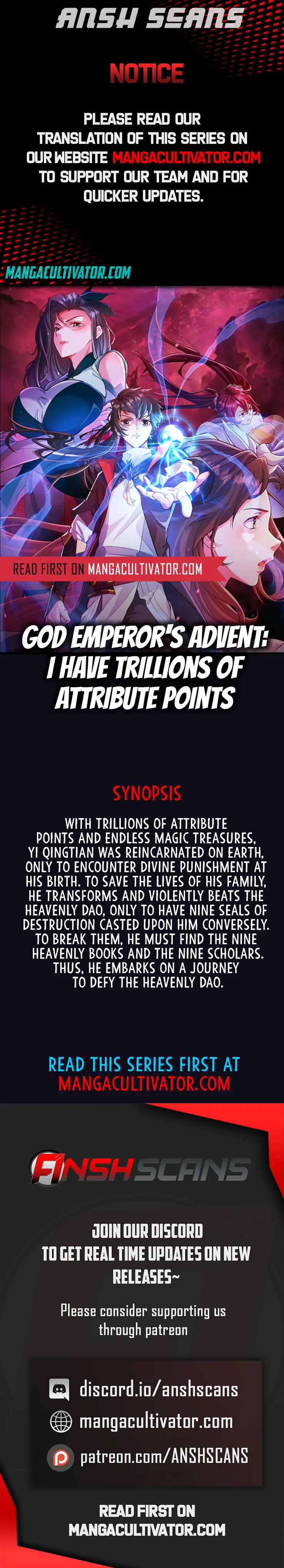 God Emperor’s Advent: I Have trillions of Attribute Points Chapter 0.1 - page 1