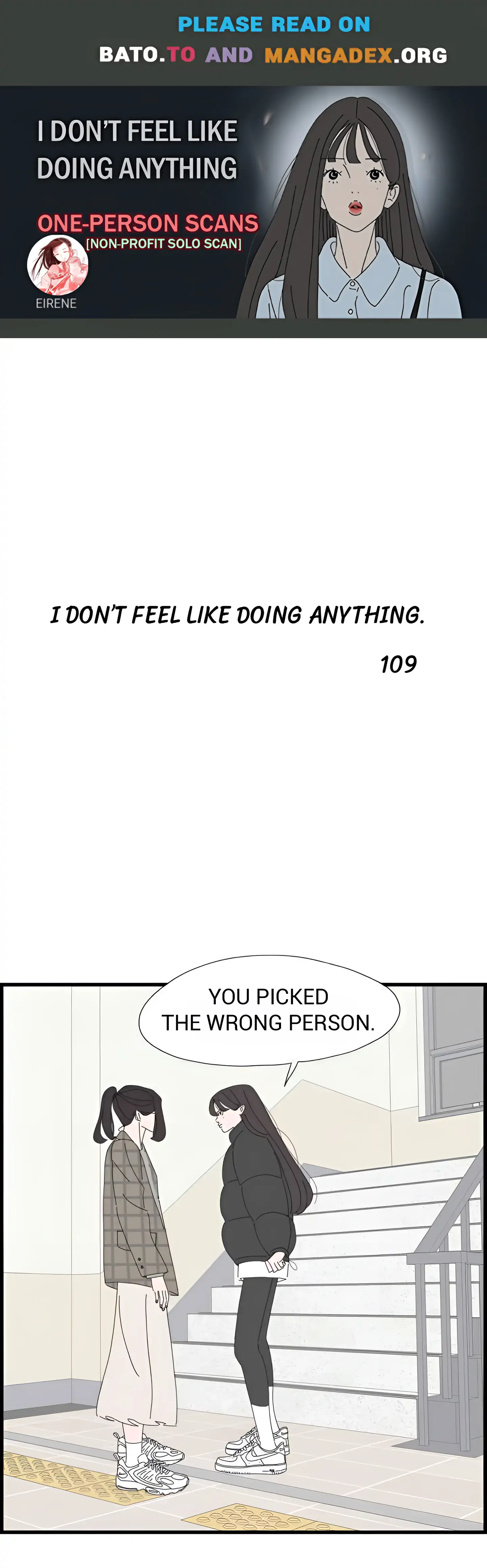 I Don't Feel Like Doing Anything Chapter 109 - page 1