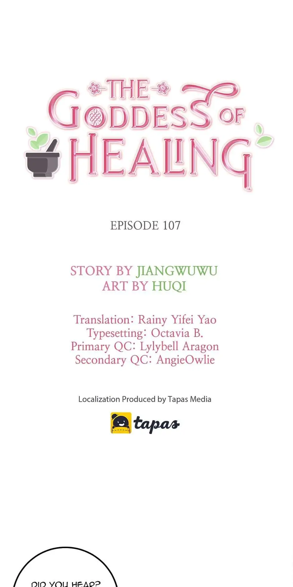 The Goddess of Healing Chapter 107 - page 1