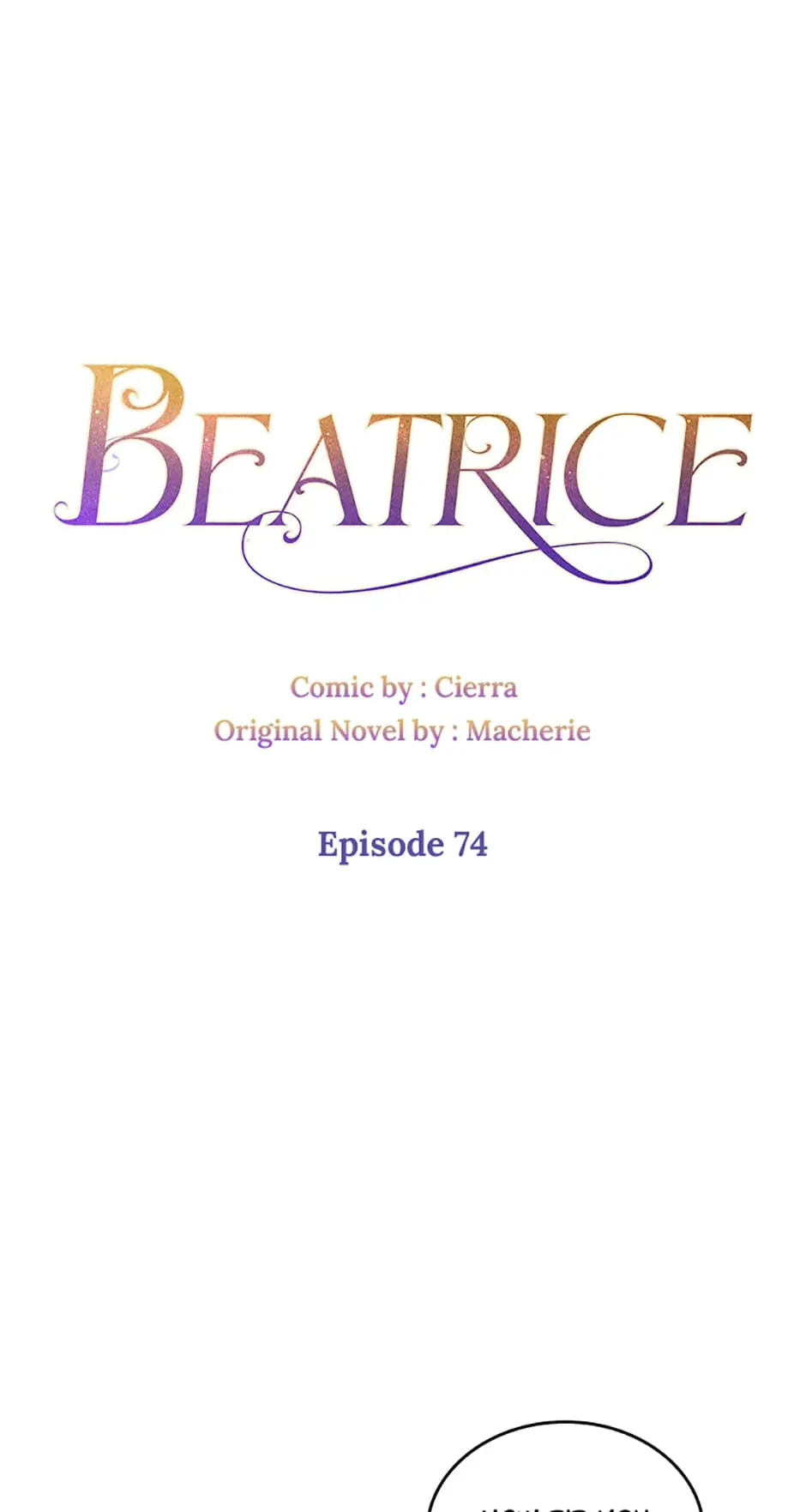 Beatrice – Manhwa Chapter 74 - page 1