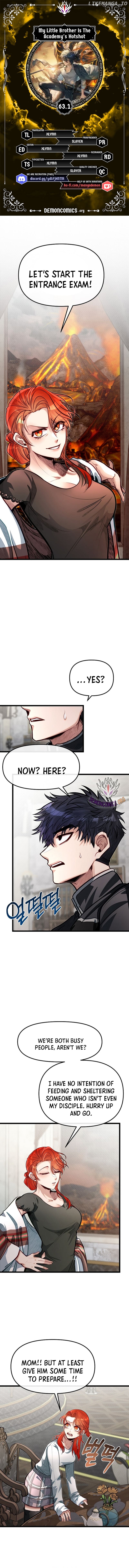 My Little Brother Is The Academy’s Hotshot Chapter 63.1 - page 1