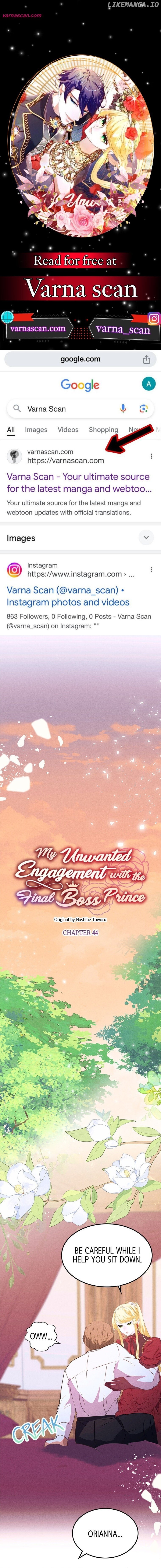 My Unwanted Engagement with the Final Boss Prince Chapter 44 - page 1