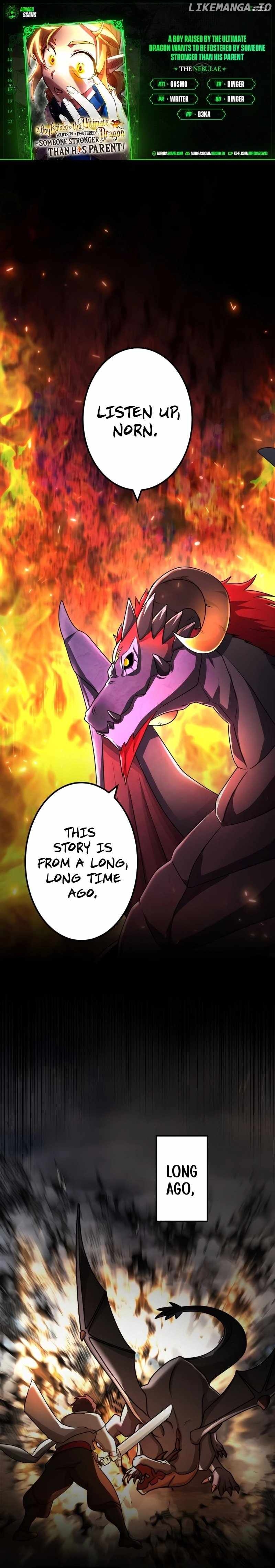 A Boy Raised by the Ultimate Dragon Wants to Be Fostered by Someone Stronger Than His Parent! Chapter 17 - page 1