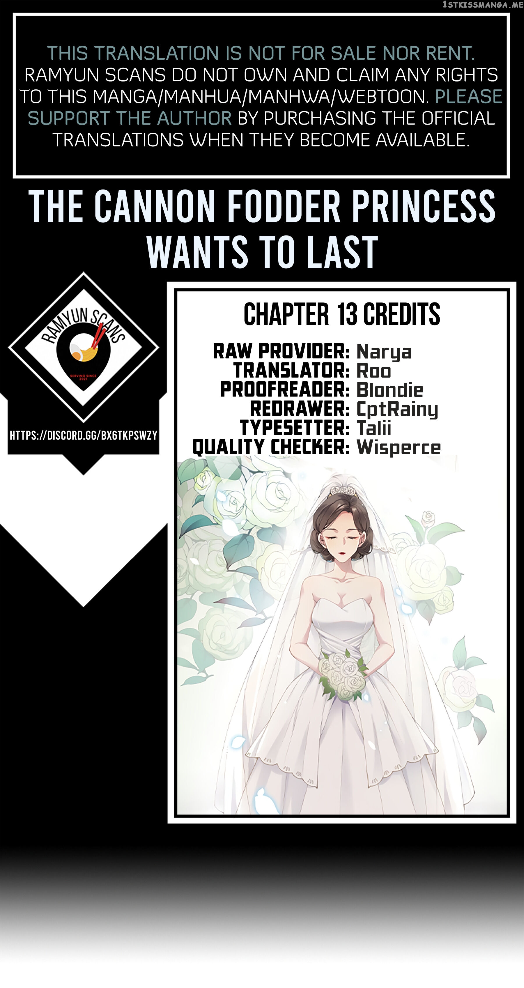 The Cannon Fodder Princess Wants To Last chapter 13 - page 1