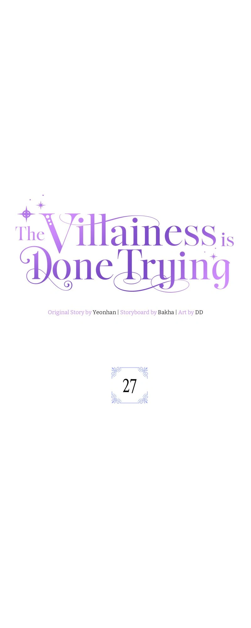 The Villainess is Done Trying Chapter 27 - page 1