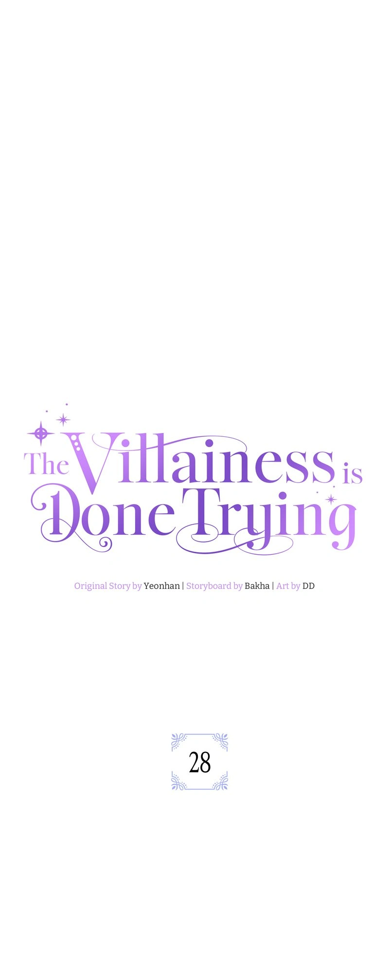 The Villainess is Done Trying Chapter 28 - page 1
