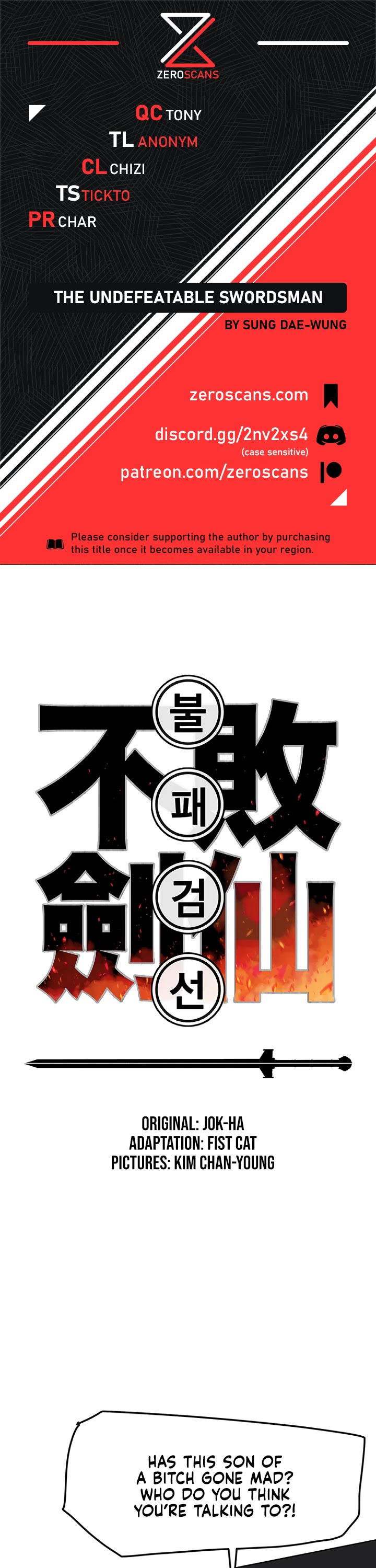 The Undefeatable Swordsman chapter 35 - page 1