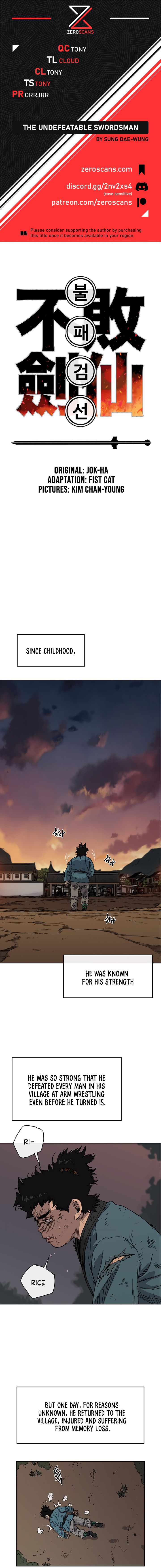The Undefeatable Swordsman chapter 1 - page 1