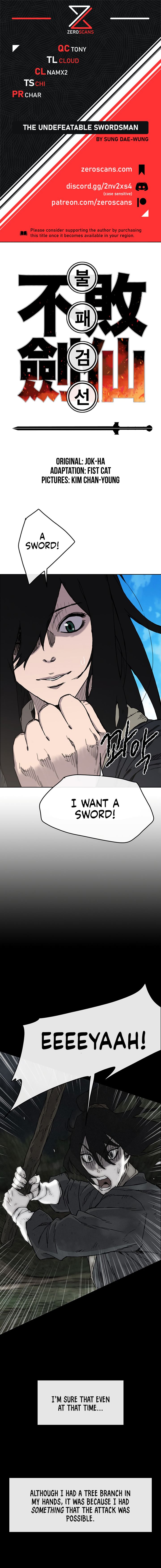 The Undefeatable Swordsman chapter 10 - page 1
