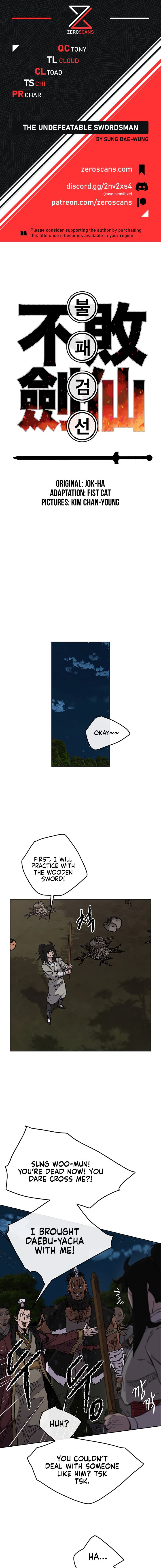The Undefeatable Swordsman chapter 13 - page 1