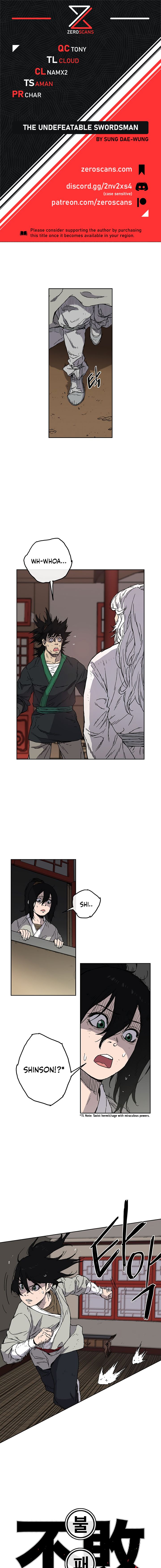 The Undefeatable Swordsman chapter 2 - page 1
