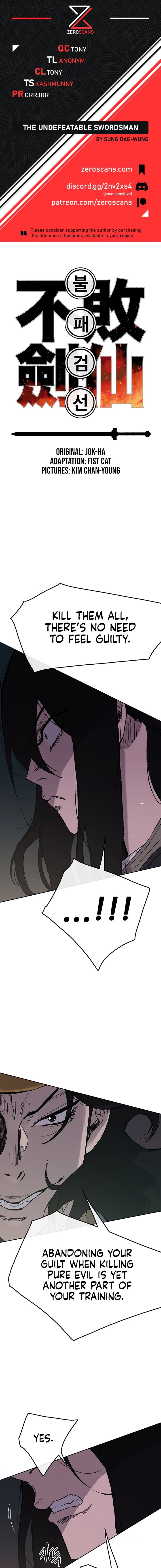 The Undefeatable Swordsman chapter 40 - page 1