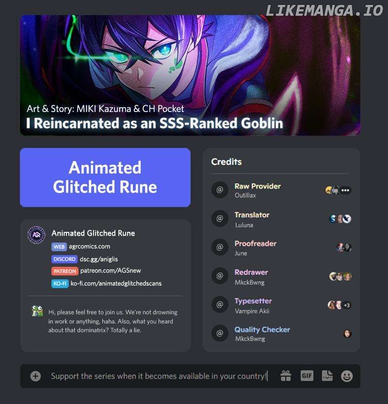I Reincarnated as an SSS-Ranked Goblin Chapter 59 - page 1