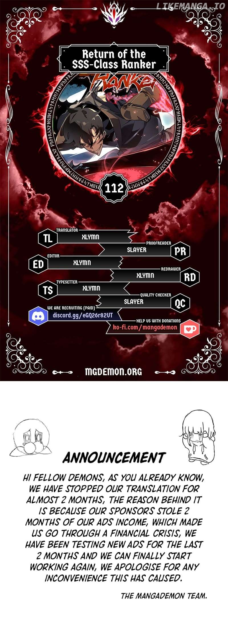 Return of the SSS-Class Ranker Chapter 112 - page 1